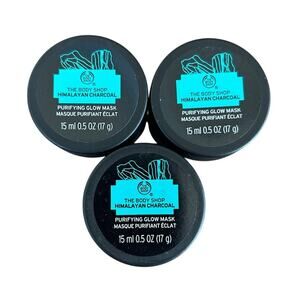 The Body Shop Himalayan Charcoal Purifying Mask 0.5oz HTF MINI Size LOT of 3